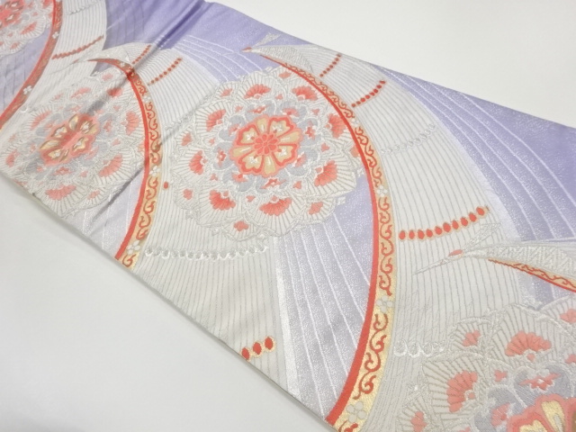 華紋に変わり鶴模様織出し袋帯